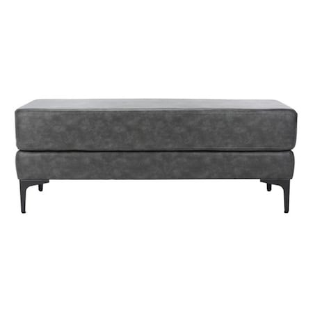 Safavieh 48 x 18 x 18 in. Elise Rectangular Bench, Grey & Black BCH6302B